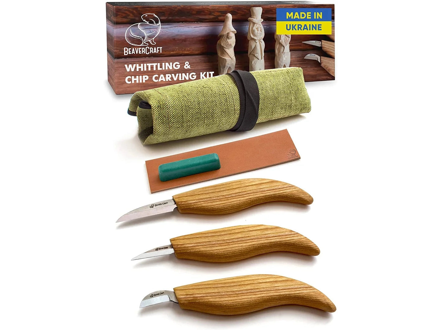 Beavercraft Chip and Whittle Craft Tool Knife Set