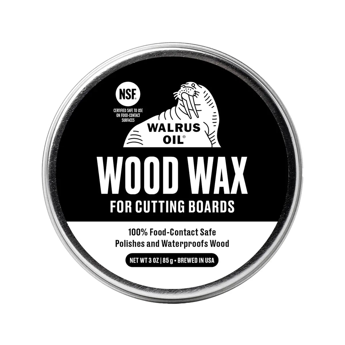 Walrus Oil Wood Wax for Cutting Boards, 3 oz.