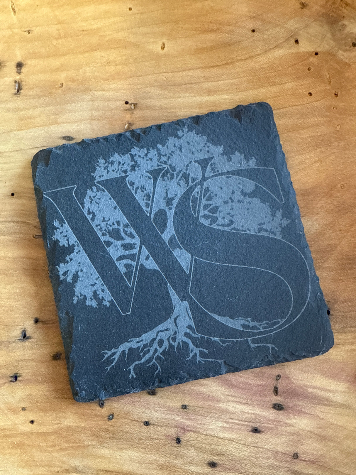 Wood Shop Square Slate Coaster