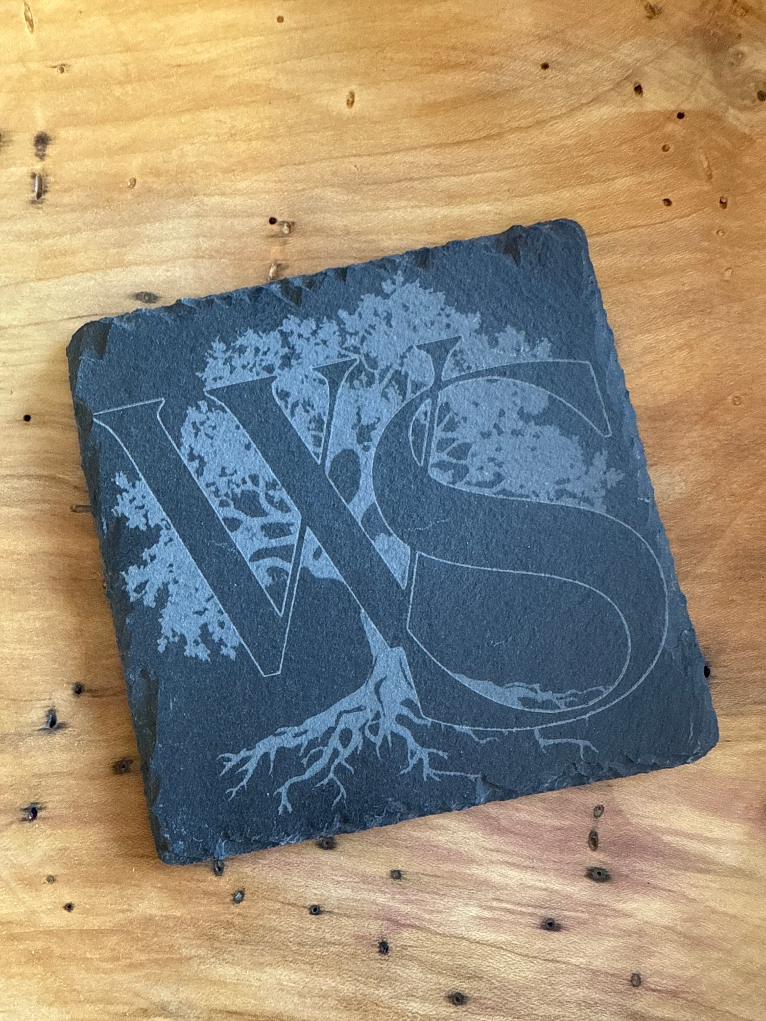 Wood Shop Square Slate Coaster