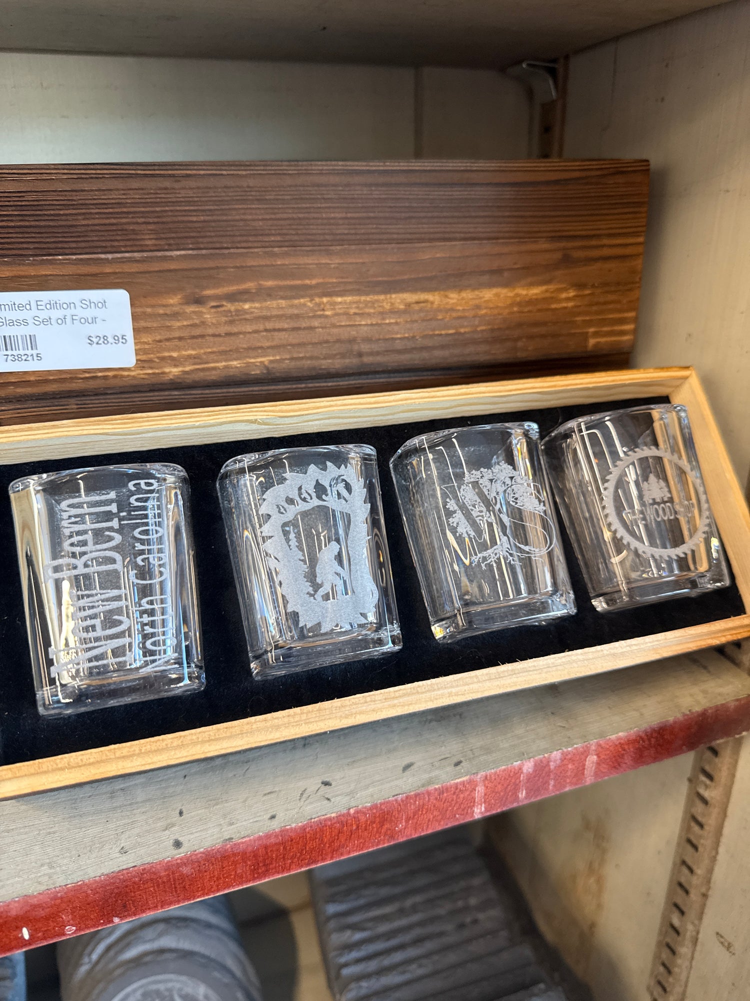 Limited Edition Shot Glass Set of Four - Wood Shop