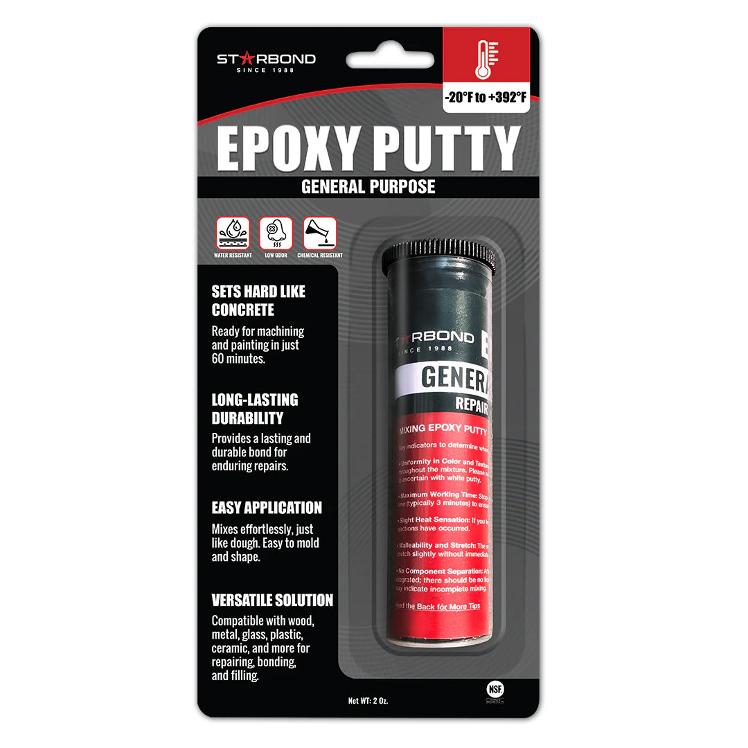 Starbond Epoxy Putty Stick - Standard Formula - Black, 2oz.