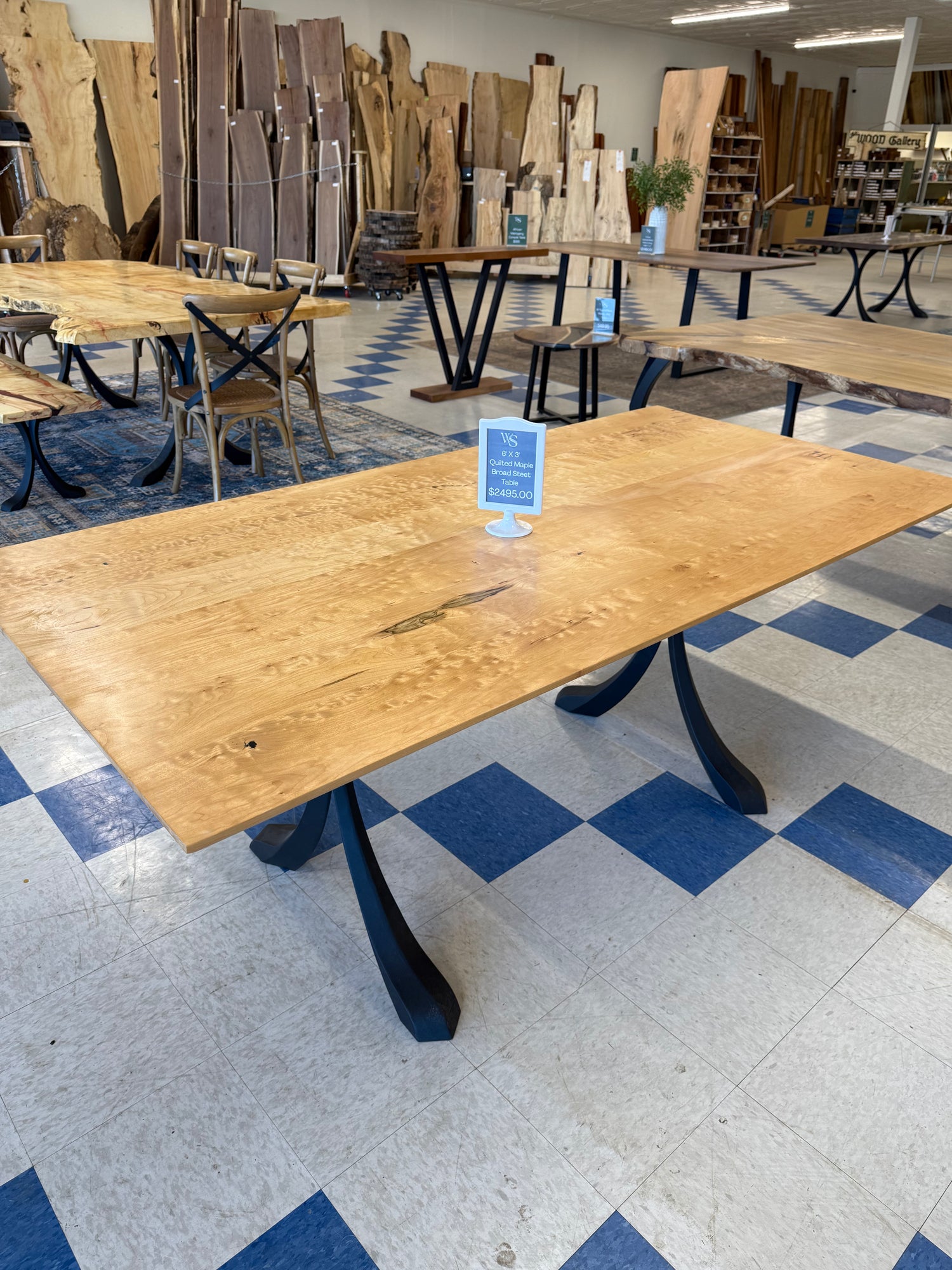 Broad Street Quilted Maple Dining Table