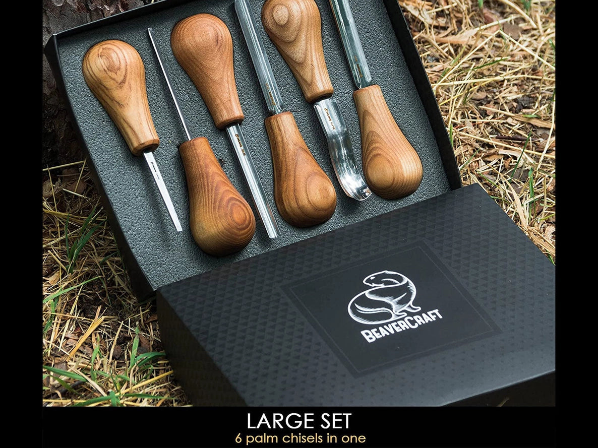 Beavercraft - Woodcarving Set with Palm Chisels