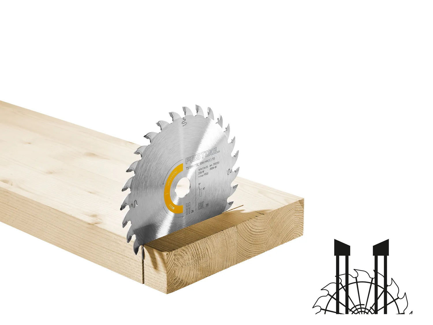 Festool Wood Universal Saw Blade HW168x1,8x20 W28