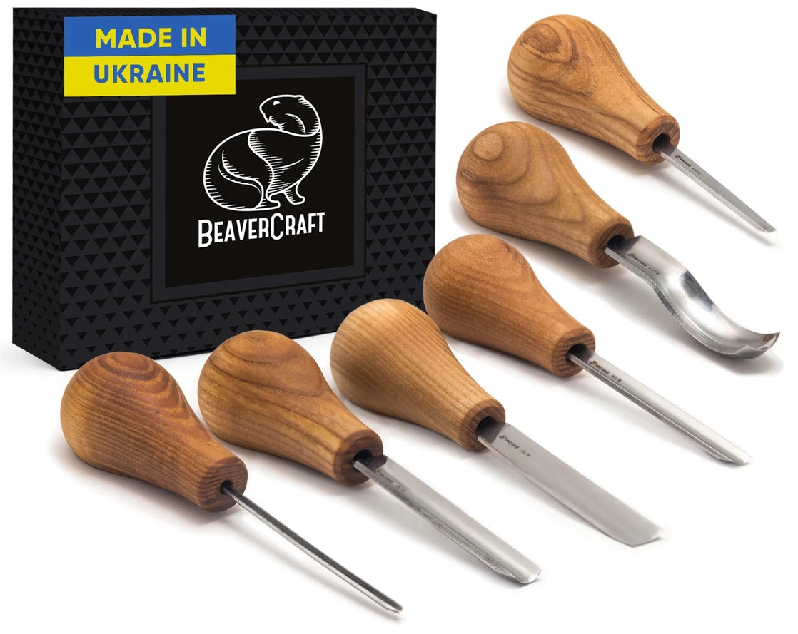 Beavercraft - Woodcarving Set with Palm Chisels