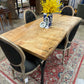 Burl Maple Dimensional Single Slab Dining Table