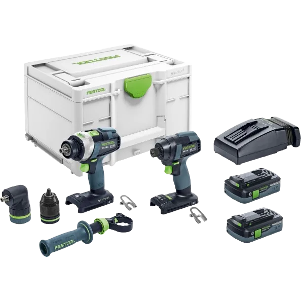 Festool 577616 Cordless Impact Driver and Drill Set TID 18 TPC 18